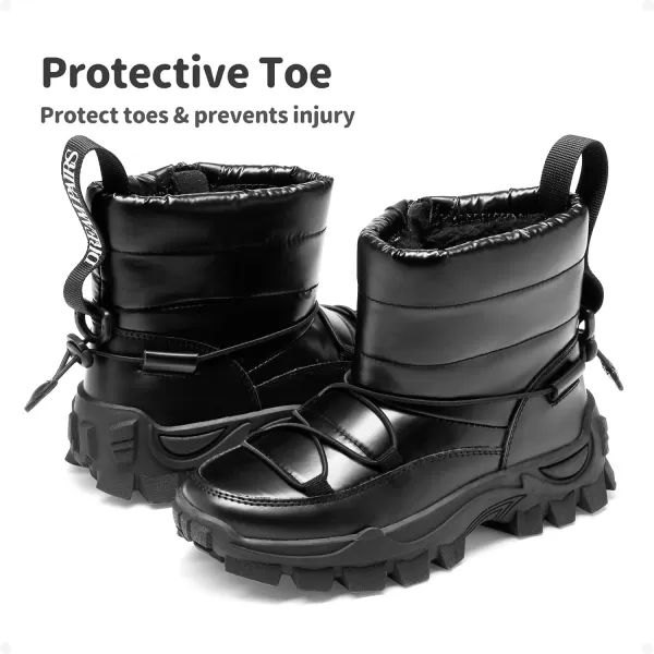 imageDREAM PAIRS Girls Boys Snow Boots Slip Resistant Outdoor Warm Ankle Winter Shoes ToddlerLittle KidBlack