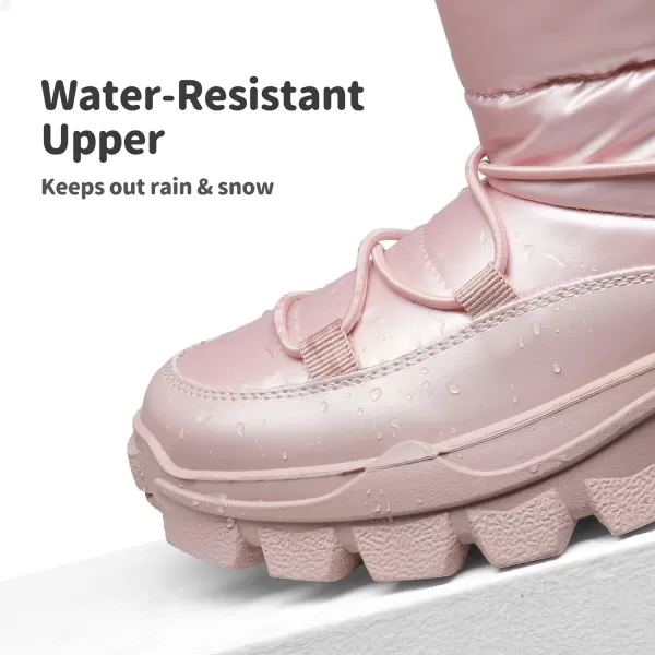 imageDREAM PAIRS Girls Boys Snow Boots Slip Resistant Outdoor Warm Ankle Winter Shoes ToddlerLittle KidPink