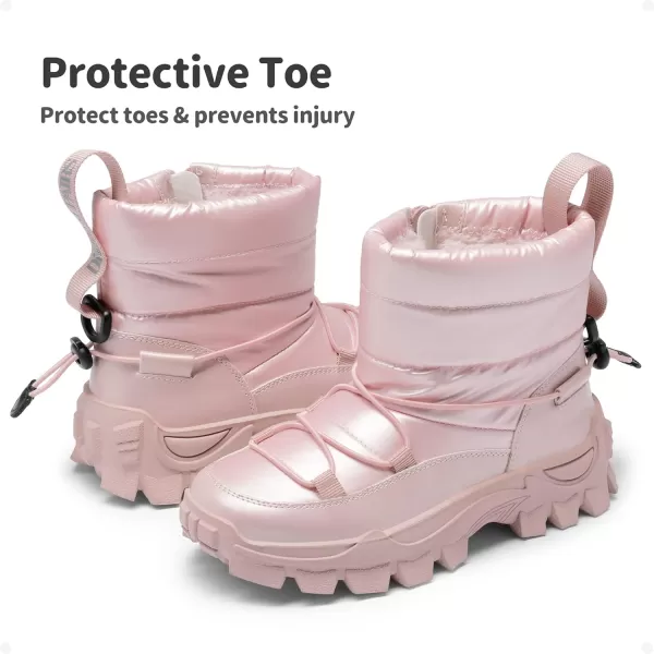 imageDREAM PAIRS Girls Boys Snow Boots Slip Resistant Outdoor Warm Ankle Winter Shoes ToddlerLittle KidPink