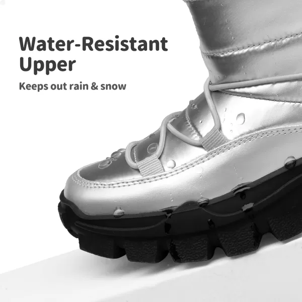 imageDREAM PAIRS Girls Boys Snow Boots Slip Resistant Outdoor Warm Ankle Winter Shoes ToddlerLittle KidSilver