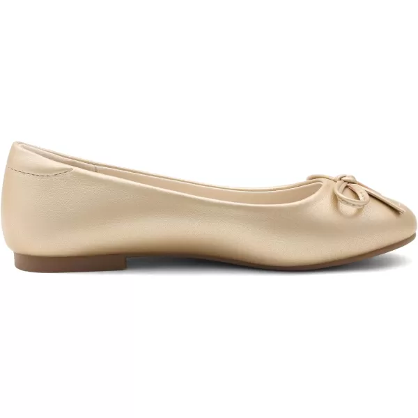 imageDREAM PAIRS Girls Dress Shoes Fashion Bow Ballet FlatsGold