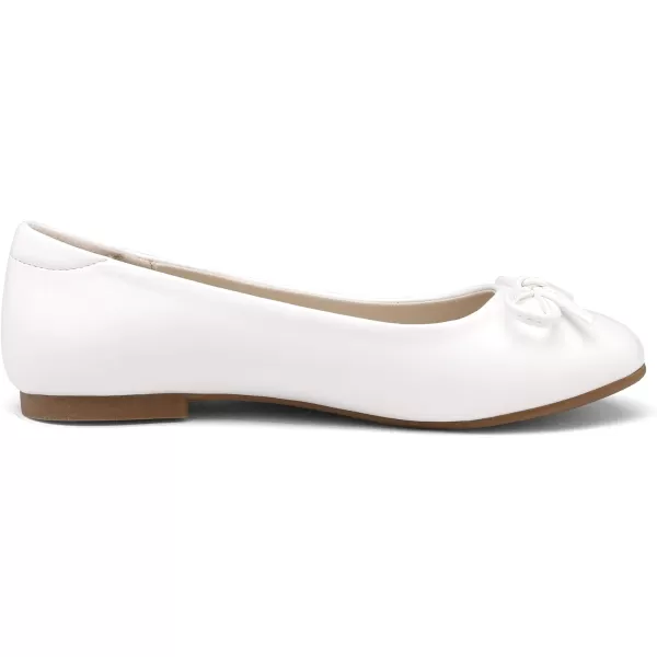 imageDREAM PAIRS Girls Dress Shoes Fashion Bow Ballet FlatsIvory