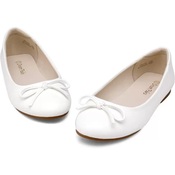 imageDREAM PAIRS Girls Dress Shoes Fashion Bow Ballet FlatsIvory