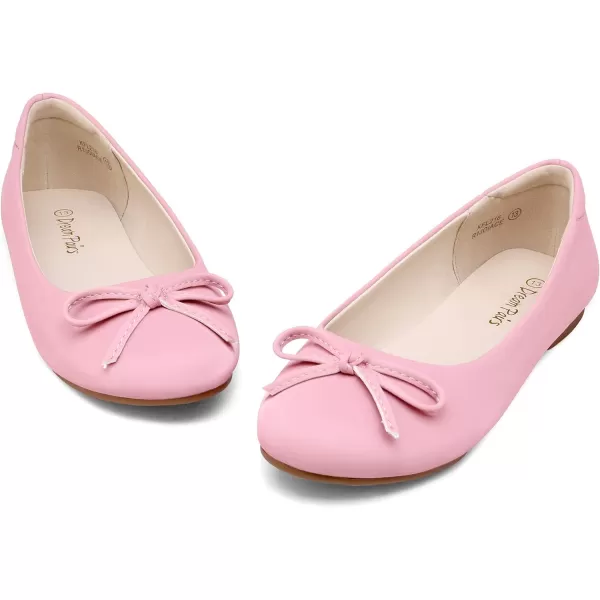 imageDREAM PAIRS Girls Dress Shoes Fashion Bow Ballet FlatsRosePink