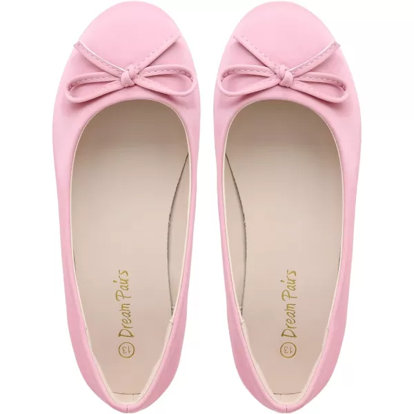 imageDREAM PAIRS Girls Dress Shoes Fashion Bow Ballet FlatsRosePink