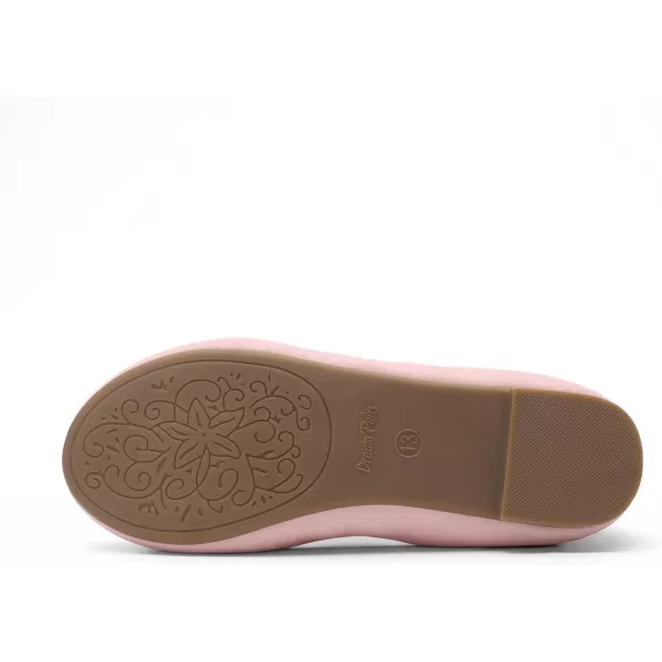 imageDREAM PAIRS Girls Dress Shoes Girls Ballerina Flat Ankle Strap Ballet Flats ToddlerLittle KidBig KidPink