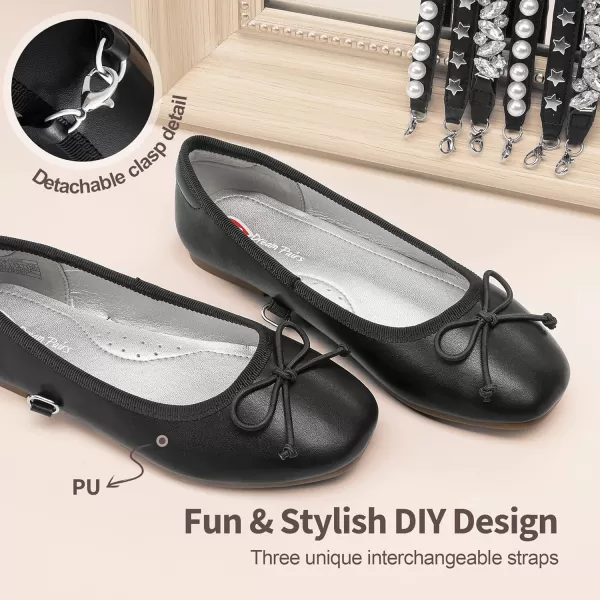 imageDREAM PAIRS Girls Dress Shoes Interchangeable Straps Fashion Bow Ballerina Flower Girl Ballet Flats DIYDREAM PAIRS Girls Dress Shoes Interchangeable Straps Fashion Bow Ballerina Flower Girl Ballet Flats DIY