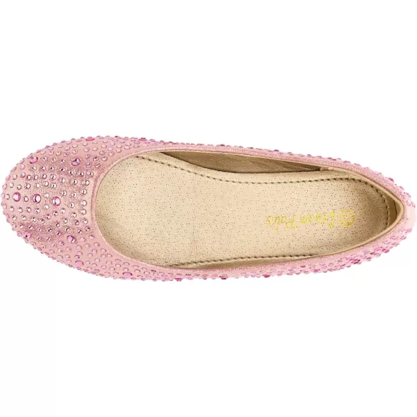 imageDREAM PAIRS Girls Dress Shoes Slip on Ballerina FlatsToddlerLittle KidBig KidMuyshinepink