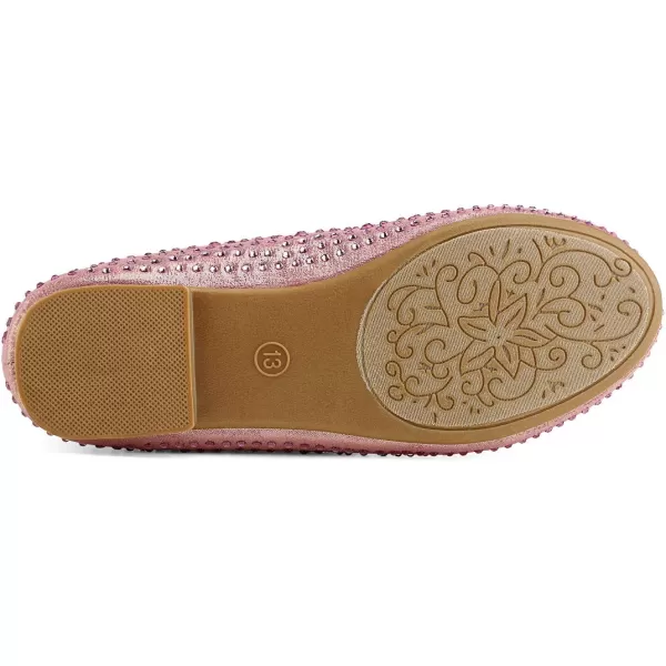 imageDREAM PAIRS Girls Dress Shoes Slip on Ballerina FlatsToddlerLittle KidBig KidMuyshinepink