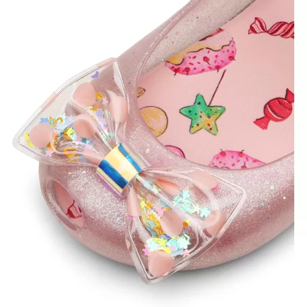 imageDREAM PAIRS Girls Dress Shoes Toddler Cosplay Clear Sparkle Jelly Sandals with Bow Mary Jane FlatsPink