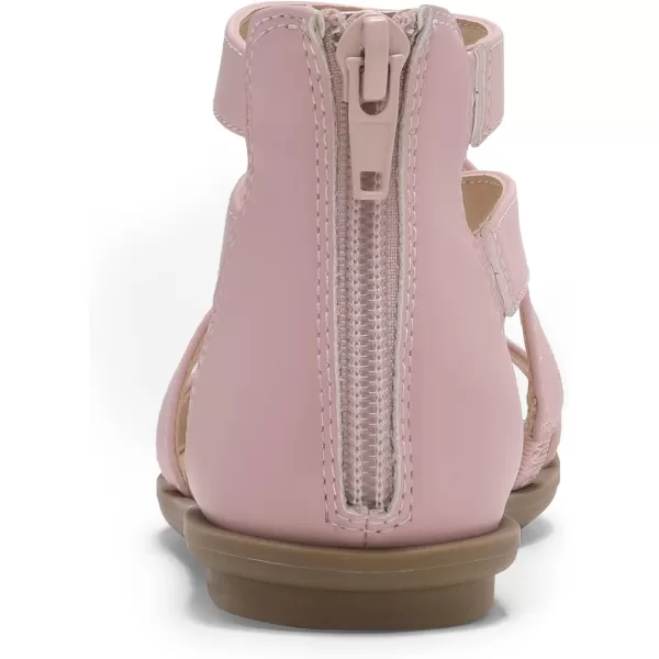 imageDREAM PAIRS Girls Gladiator Sandals with Zipper Strappy Sandals ToddlerLittle KidBig KidPink