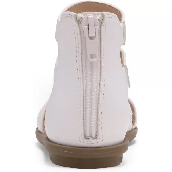 imageDREAM PAIRS Girls Gladiator Sandals with Zipper Strappy Sandals ToddlerLittle KidBig KidWhite