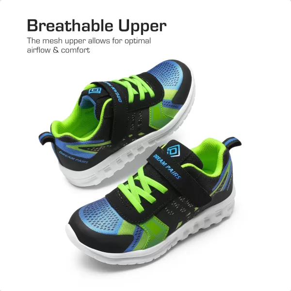 imageDREAM PAIRS Girls KD18002K Lightweight Breathable Running Athletic Sneakers Shoes Grey Fuchsia Blue Size 13 M US Little KidBlackRoyalGreen