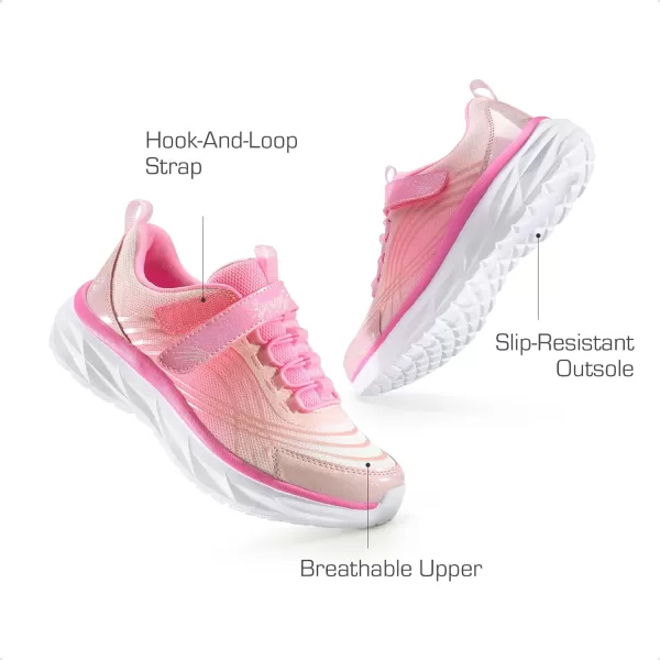 imageDREAM PAIRS Girls Kids Running Shoes Athletic Tennis Shoes Thick Sole Sneakers for LittleBig KidsPink