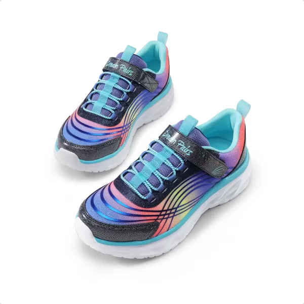 imageDREAM PAIRS Girls Kids Running Shoes Athletic Tennis Shoes Thick Sole Sneakers for LittleBig KidsPurpleRainbow