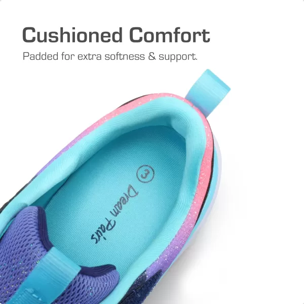 imageDREAM PAIRS Girls Kids Running Shoes Athletic Tennis Shoes Thick Sole Sneakers for LittleBig KidsPurpleRainbow