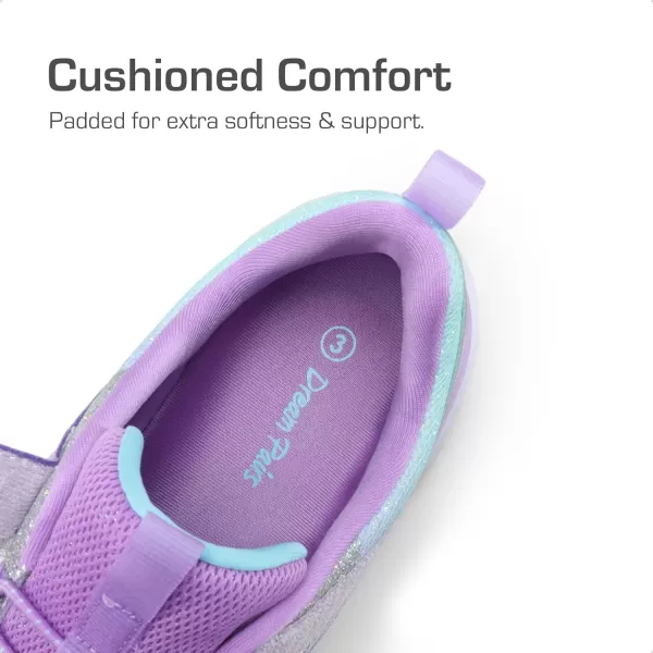 imageDREAM PAIRS Girls Kids Running Shoes Athletic Tennis Shoes Thick Sole Sneakers for LittleBig KidsPurpleSilverBlue