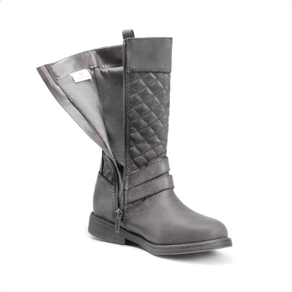 imageDREAM PAIRS Girls Knee High Fashion Riding BootsGrey
