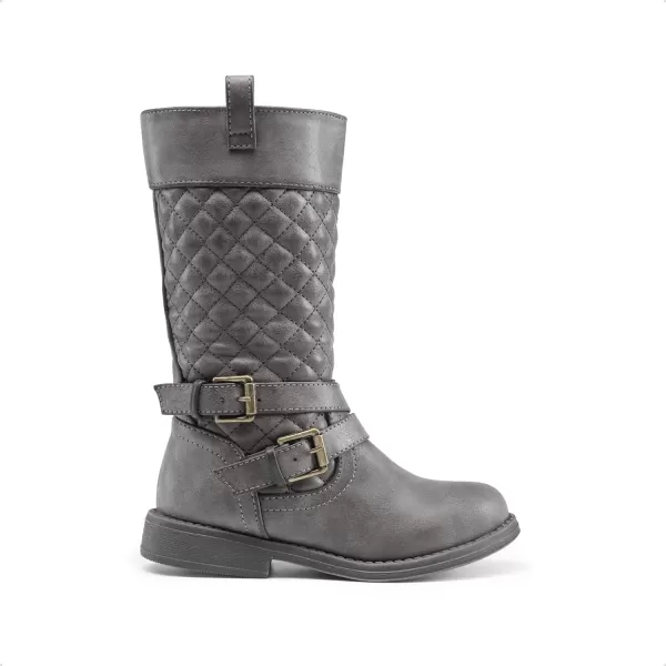 imageDREAM PAIRS Girls Knee High Fashion Riding BootsGrey