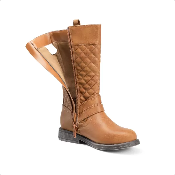 imageDREAM PAIRS Girls Knee High Fashion Riding BootsTan