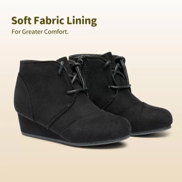 imageDREAM PAIRS Girls Low Wedge Heel Booties Side Zipper Ankle Boots ToddlerLittle KidBig KidDREAM PAIRS Girls Low Wedge Heel Booties Side Zipper Ankle Boots ToddlerLittle KidBig Kid