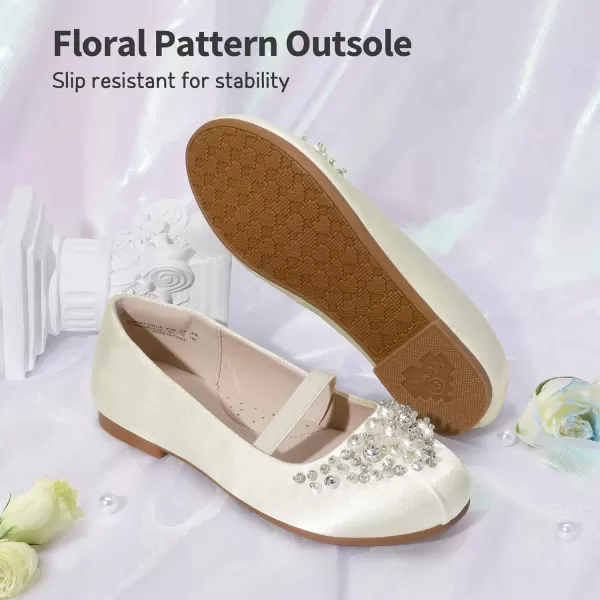 imageDREAM PAIRS Girls Mary Jane Ballerina Flat Dress ShoesIvory