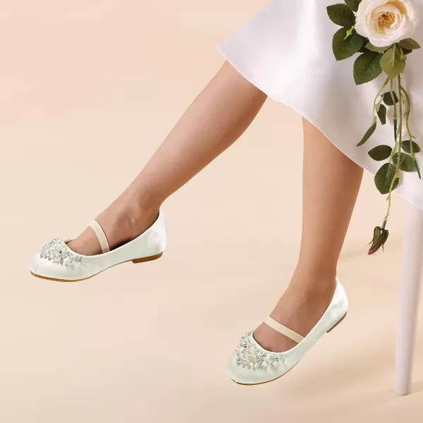 imageDREAM PAIRS Girls Mary Jane Ballerina Flat Dress ShoesIvory