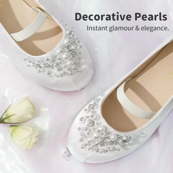 imageDREAM PAIRS Girls Mary Jane Ballerina Flat Dress ShoesWhitee