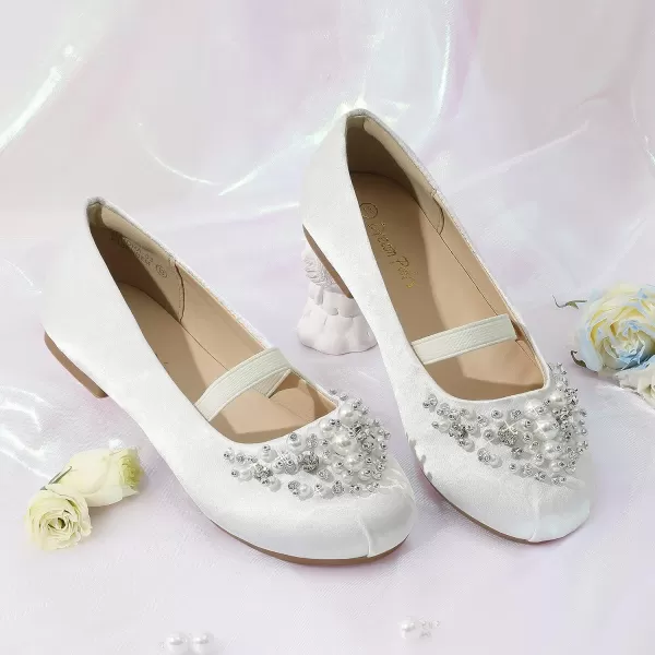 imageDREAM PAIRS Girls Mary Jane Ballerina Flat Dress ShoesWhitee