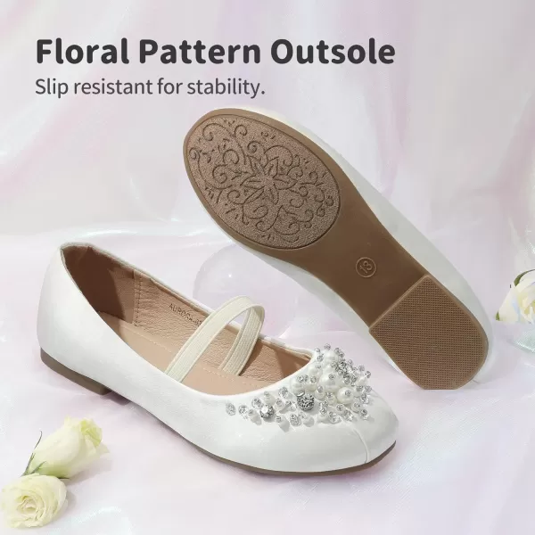 imageDREAM PAIRS Girls Mary Jane Ballerina Flat Dress ShoesWhitee