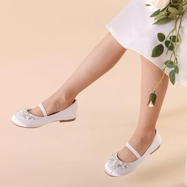 imageDREAM PAIRS Girls Mary Jane Ballerina Flat Dress ShoesWhitee