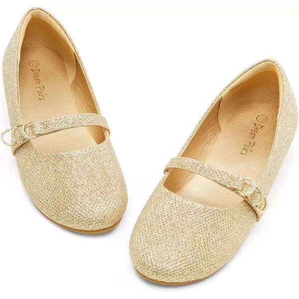 imageDREAM PAIRS Girls Mary Jane Ballet Flat Dress ShoesToddlerLittle KidGold