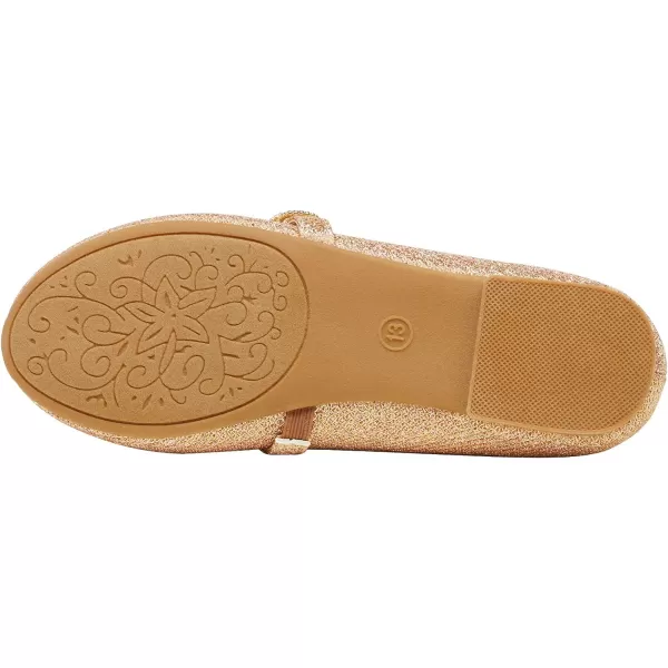 imageDREAM PAIRS Girls Mary Jane Ballet Flat Dress ShoesToddlerLittle KidRoseGold