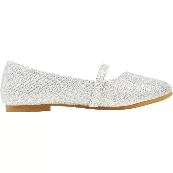 imageDREAM PAIRS Girls Mary Jane Ballet Flat Dress ShoesToddlerLittle KidSilver