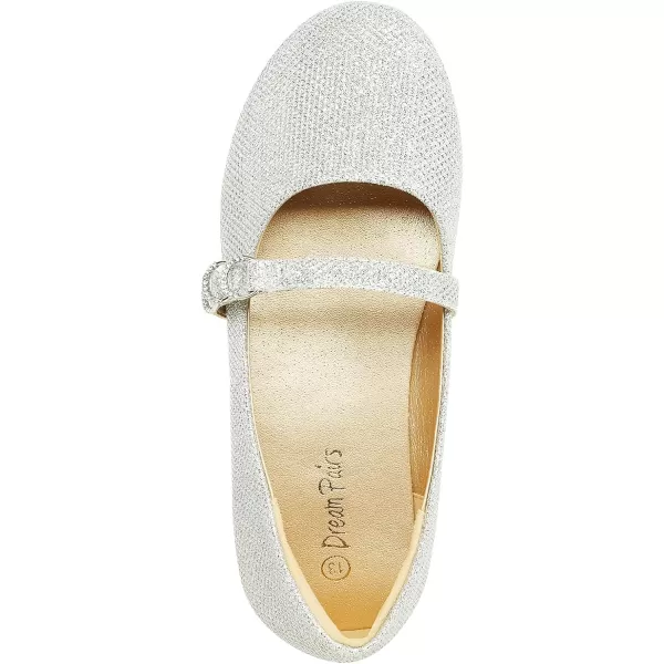 imageDREAM PAIRS Girls Mary Jane Ballet Flat Dress ShoesToddlerLittle KidSilver