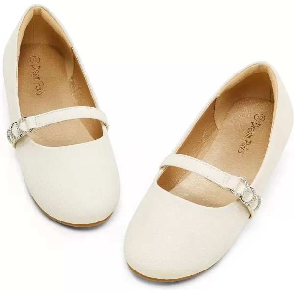 imageDREAM PAIRS Girls Mary Jane Ballet Flat Dress ShoesToddlerLittle KidWhite