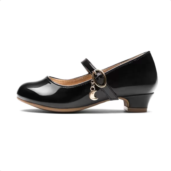 imageDREAM PAIRS Girls Mary Jane Low Heel Princess Flower Wedding Party Pump Dress ShoesBlackPat