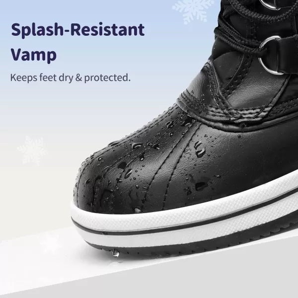 imageDREAM PAIRS Girls MidCalf Winter Snow Boots for Little KidsBig KidsBlack