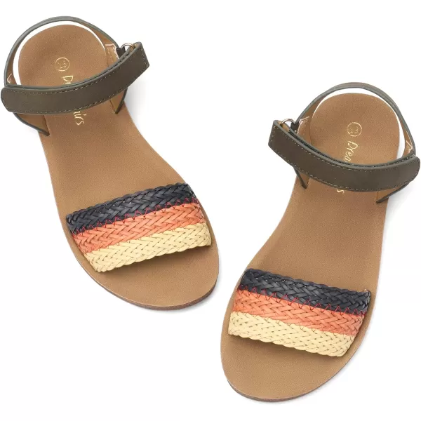 imageDREAM PAIRS Girls Sandals Braided Strap Open Toe Flat Sandals Summer Dress Shoes ToddlerLittle KidDREAM PAIRS Girls Sandals Braided Strap Open Toe Flat Sandals Summer Dress Shoes ToddlerLittle Kid