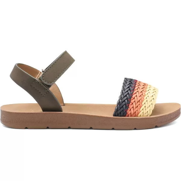 imageDREAM PAIRS Girls Sandals Braided Strap Open Toe Flat Sandals Summer Dress Shoes ToddlerLittle KidDREAM PAIRS Girls Sandals Braided Strap Open Toe Flat Sandals Summer Dress Shoes ToddlerLittle Kid