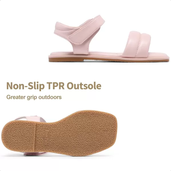 imageDREAM PAIRS Girls Sandals Cozy Open Toe Casual Summer Shoes Little KidBig KidPink