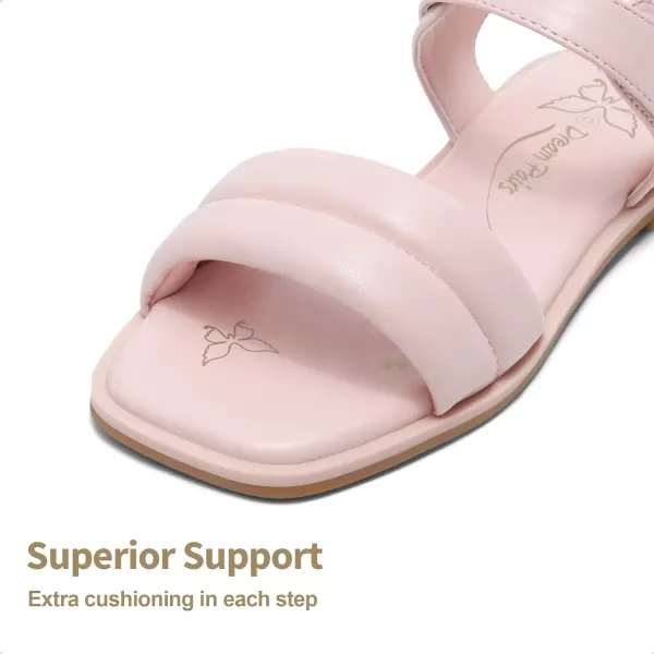 imageDREAM PAIRS Girls Sandals Cozy Open Toe Casual Summer Shoes Little KidBig KidPink
