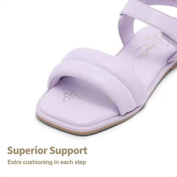imageDREAM PAIRS Girls Sandals Cozy Open Toe Casual Summer Shoes Little KidBig KidPurple