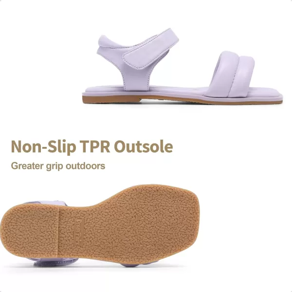 imageDREAM PAIRS Girls Sandals Cozy Open Toe Casual Summer Shoes Little KidBig KidPurple