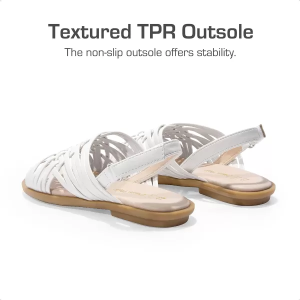 imageDREAM PAIRS Girls Sandals Gladiator Braided Flat Open Toe Summer SandalsWhite