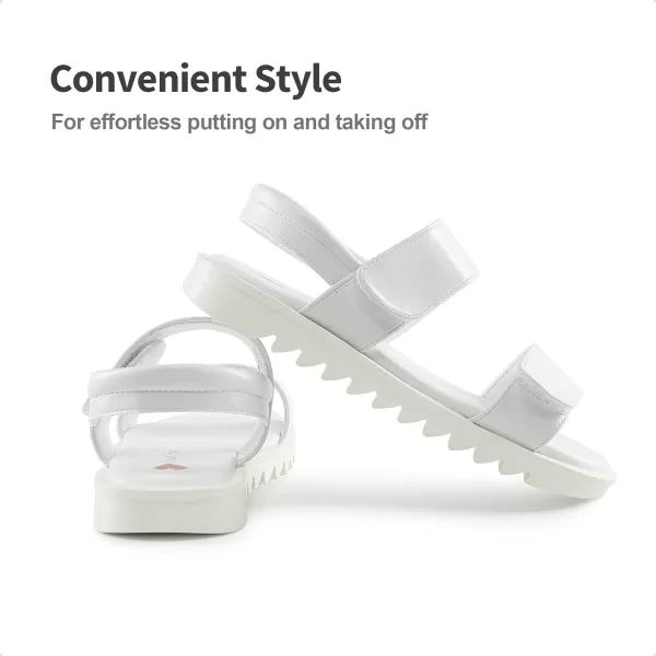 imageDREAM PAIRS Girls Sandals Glitter Two Strapped Casual Open Toe Sandals Little KidBig KidWhite