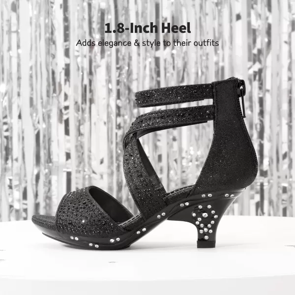 imageDREAM PAIRS Girls Sandals Low Heel Dress Pump SandalsBlack2