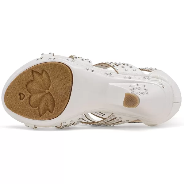 imageDREAM PAIRS Girls Sandals Low Heel Dress Pump SandalsWhite1