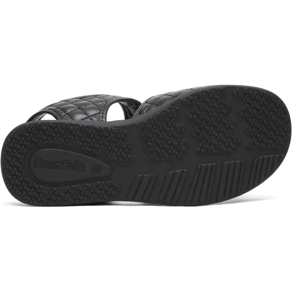 imageDREAM PAIRS Girls Sandals Open Toe Summer Shoes with Adjustable Strap Buckle ToddlerLittle KidBlack