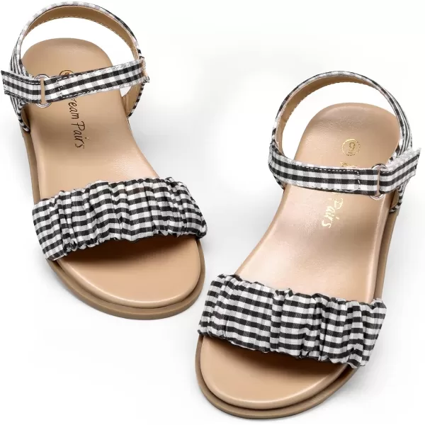 imageDREAM PAIRS Girls Sandals OpenToe Princess Dress Flat Sandals Summer ShoesToddlerLittle KidBlack